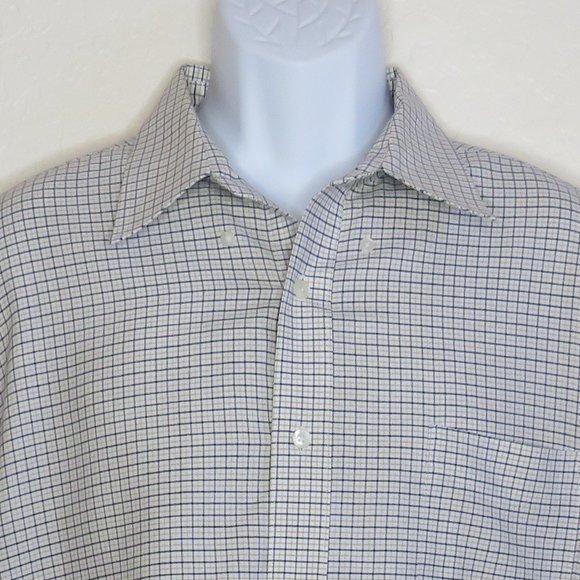 David Taylor* Men's Short Sleeve Button Down Curved Hem Chest Pocket Shirt~17.5" - Picture 1 of 10